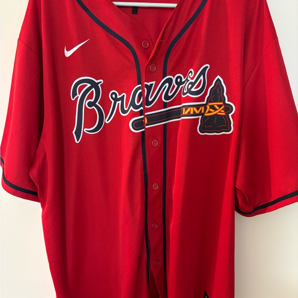 Atlanta Braves Athletic Red Nike Jersey